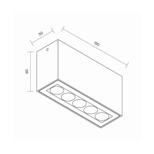 Ares Rectangular Lampada a soffitto outdoor Maytoni - Agof Store