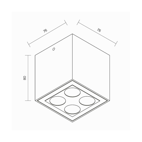 Ares Squared Lampada a soffitto outdoor Maytoni - Agof Store
