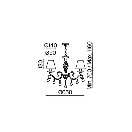 Maytoni Grace Ø 65 cm pendant lamp - Agof Store