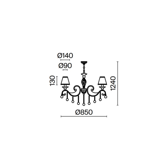 Maytoni Grace Ø 85 cm pendant lamp - Agof Store