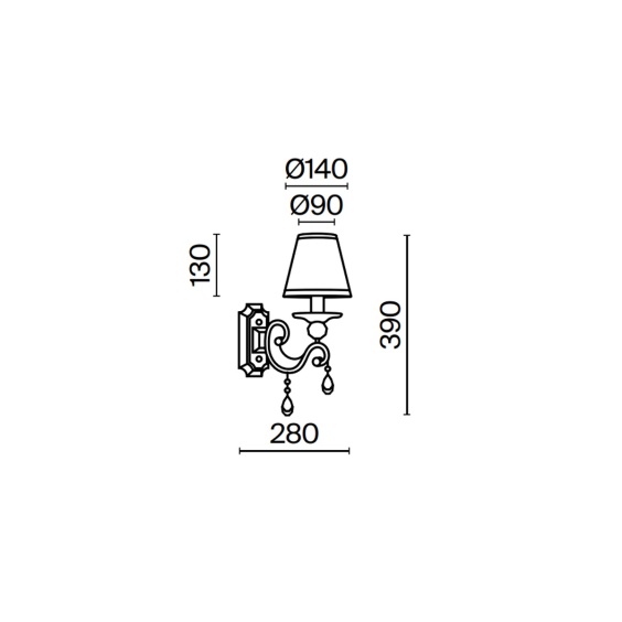 Maytoni Grace 1 wall lamp - Agof Store