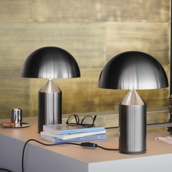 Oluce Atollo Nickel table lamp - Agof Store