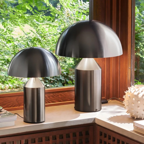 Oluce Atollo Nickel table lamp - Agof Store