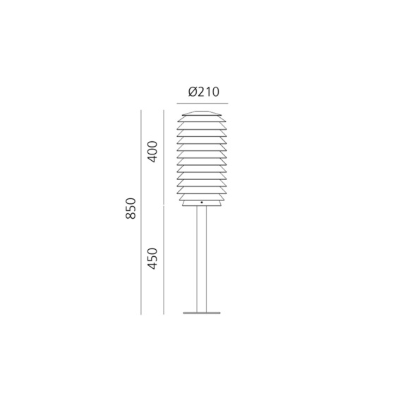 Slicing Bollard Led Lampada da terra outdoor Artemide - Agof Store