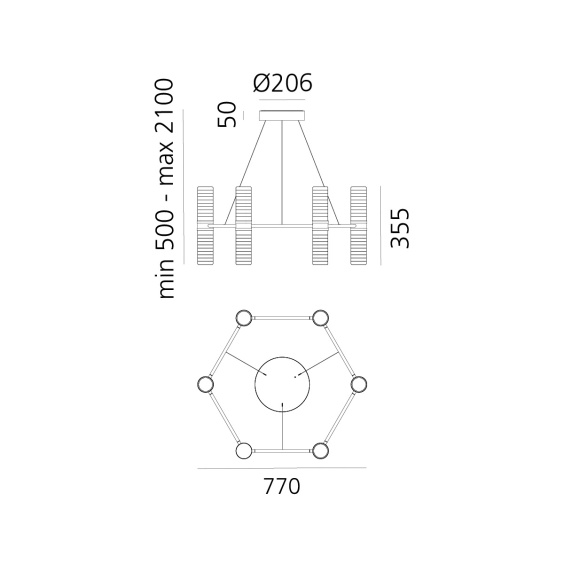 Artemide Zephyr Exagonal pendant lamp - Agof Store