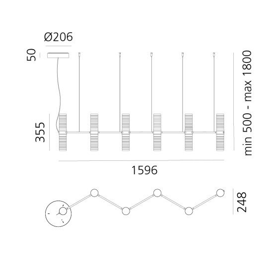 Artemide Zephyr Linear Pendelleuchte - Agof Store