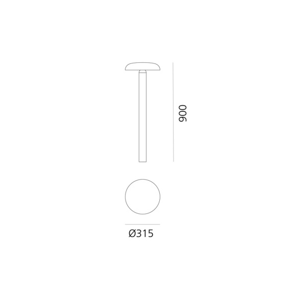 Artemide Knop 90 Bollard Outdoor Stehleuchte - Agof Store