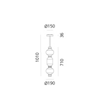 Alambicco Vertical 600 Lampada a sospensione Artemide - Agof Store