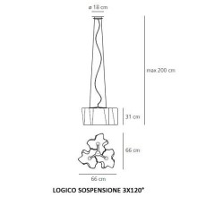 Artemide Logico 3x120 pendant lamp - Agof Store