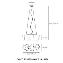 Artemide Logico 3 in linea pendant lamp - Agof Store