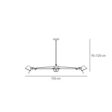 Artemide Tolomeo Due Bracci Lampada a sospensione - Agof Store Artemide Tolomeo Due Bracci Lampada a sospensione - Agof Store