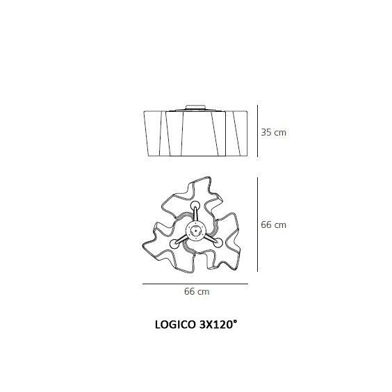 Artemide Logico 3x120 wall ceiling lamp - Agof Store