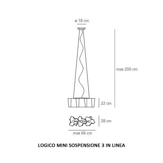 Artemide Logico Mini 3 in linea Pendelleuchte - Agof Store
