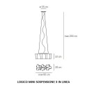 Artemide Logico Mini 3 in linea Lampada a sospensione - Agof Store