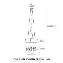 Artemide Logico Mini 3 in linea Pendelleuchte - Agof Store Artemide Logico Mini 3 in linea Pendelleuchte - Agof Store