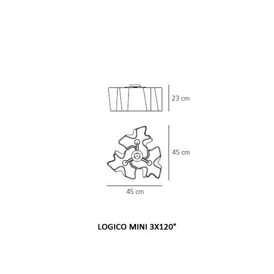 Artemide Logico Mini 3x120 wall ceiling lamp - Agof Store