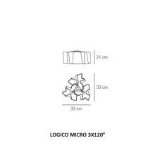 Artemide Logico Micro 3x120 wall ceiling lamp - Agof Store Artemide Logico Micro 3x120 wall ceiling lamp - Agof Store