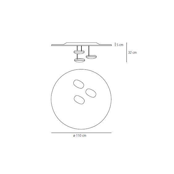 Artemide Droplet wall ceiling lamp - Agof Store