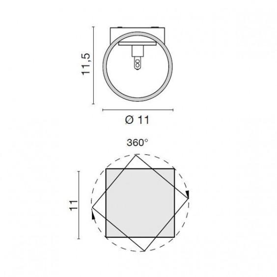 Egoluce Fokus Glas Wandleuchte - Agof Store
