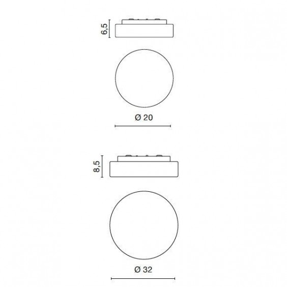 Egoluce Musa wall ceiling lamp - Agof Store