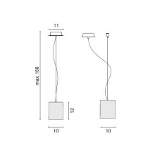 Egoluce Alea glass pendant lamp - Agof Store