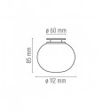 Flos Mini Glo Ball C/W lampada da parete soffitto - Agof Store