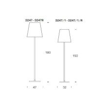 3247 lampada da terra FontanaArte - Agof Store