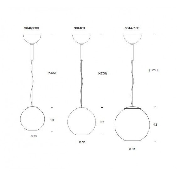 Fontana Arte Globo di Luce Pendelleuchte - Agof Store