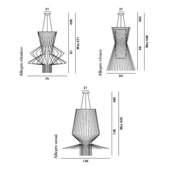Foscarini Allegro Ritmico pendant lamp - Agof Store