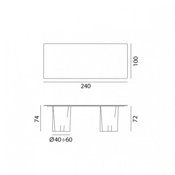 Brick 33 34 tavolo Gervasoni - Agof Store