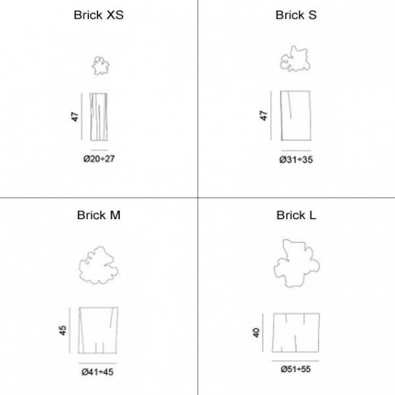 Brick tavolino tronco Gervasoni - Agof Store
