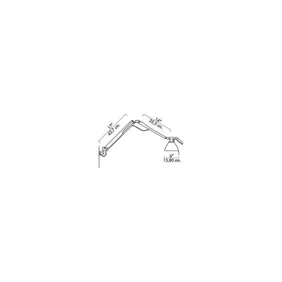 LucePlan Fortebraccio 100 wall lamp - Agof Store