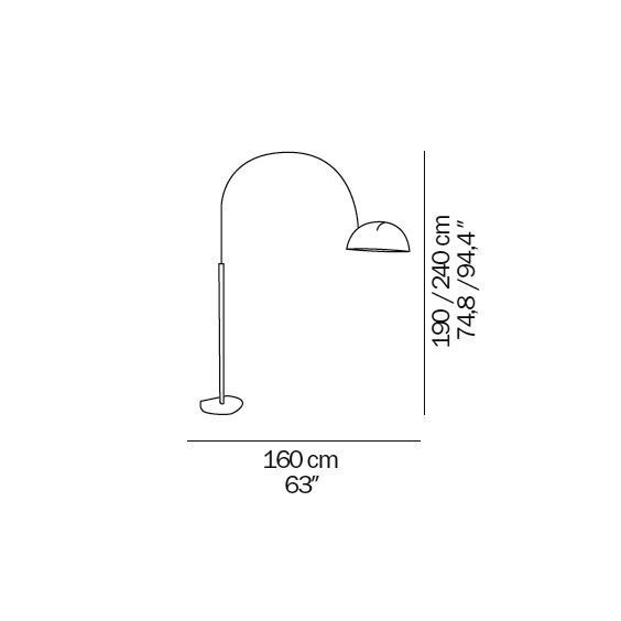 Oluce Coupè floor lamp - Agof Store