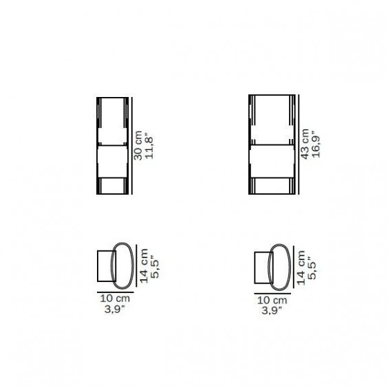 Oluce Line wall lamp - Agof Store