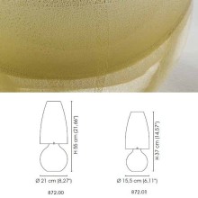 Argea Oro Lampada da tavolo Venini - Agof Store