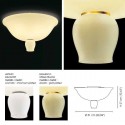 Venini Anni Trenta wall ceiling lamp - Agof Store