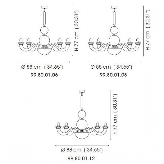 Venini Gio Ponti 99.80 Pendelleuchte - Agof Store