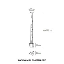 Artemide Logico Mini Lampada a sospensione - Agof Store Artemide Logico Mini Lampada a sospensione - Agof Store