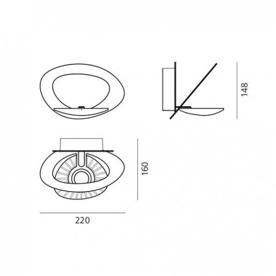 Artemide Pirce Micro Led Lampada da parete - Agof Store