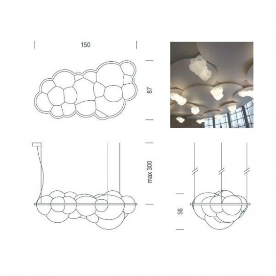 Nuvola Lampada a sospensione Nemo - Agof Store