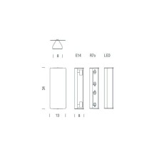 Applique à Volet Pivotant Double Lampada da parete Nemo - Agof Store