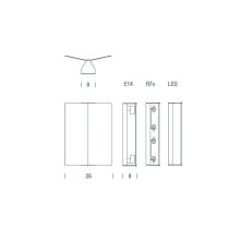 Applique à Volet Pivotant Pliè Lampada da parete Nemo - Agof Store