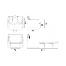 Gervasoni Ghost 11 Armchair Bed - Agof Store