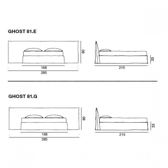 Gervasoni Ghost 81 Bed - Agof Store