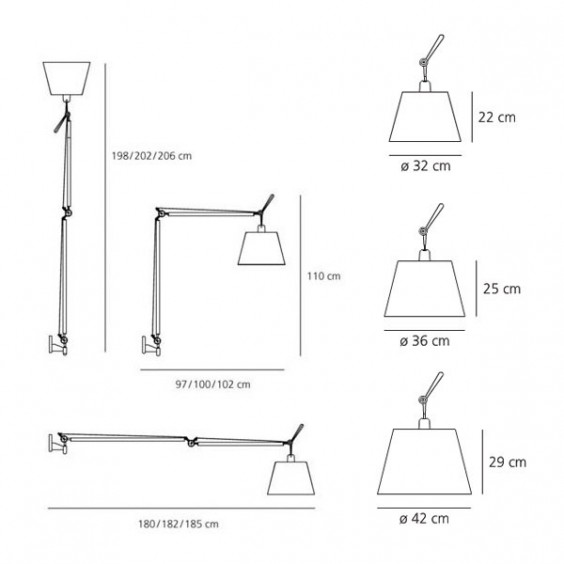 Artemide Tolomeo Mega Led wall lamp - Agof Store