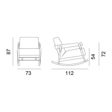 Gervasoni Brick 307 Rocking Chair - Agof Store