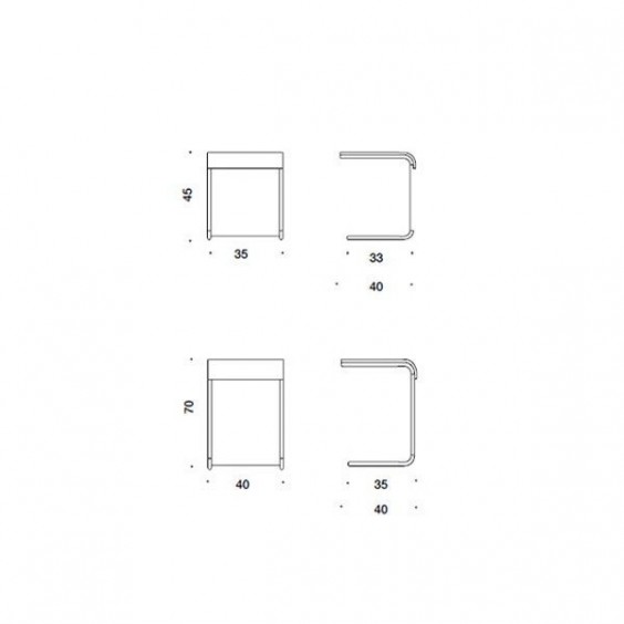 Danese Milano Farallon Side Table - Agof Store