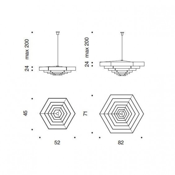 Artemide Lampada Esagonale pendant lamp - Agof Store