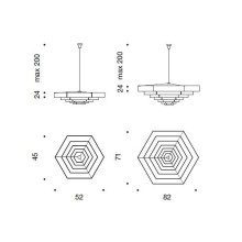 Artemide Lampada Esagonale Pendelleuchte - Agof Store