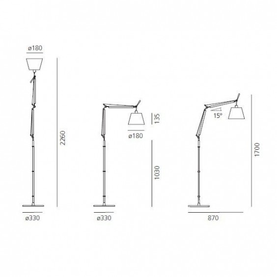 Artemide Tolomeo Basculante Stehleuchte - Agof Store